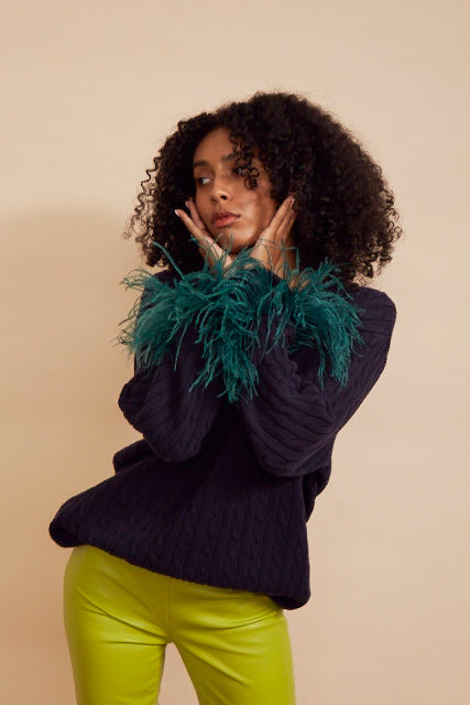 SHOWGIRL KNIT - BLUE / GREEN