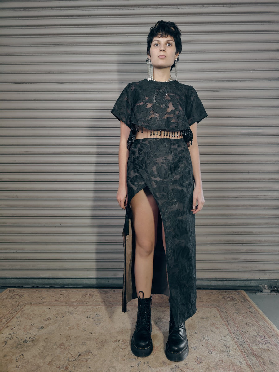 AMAHLE CROP LACE TOP
