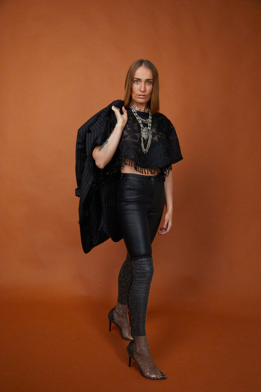 AMAHLE CROP LACE TOP