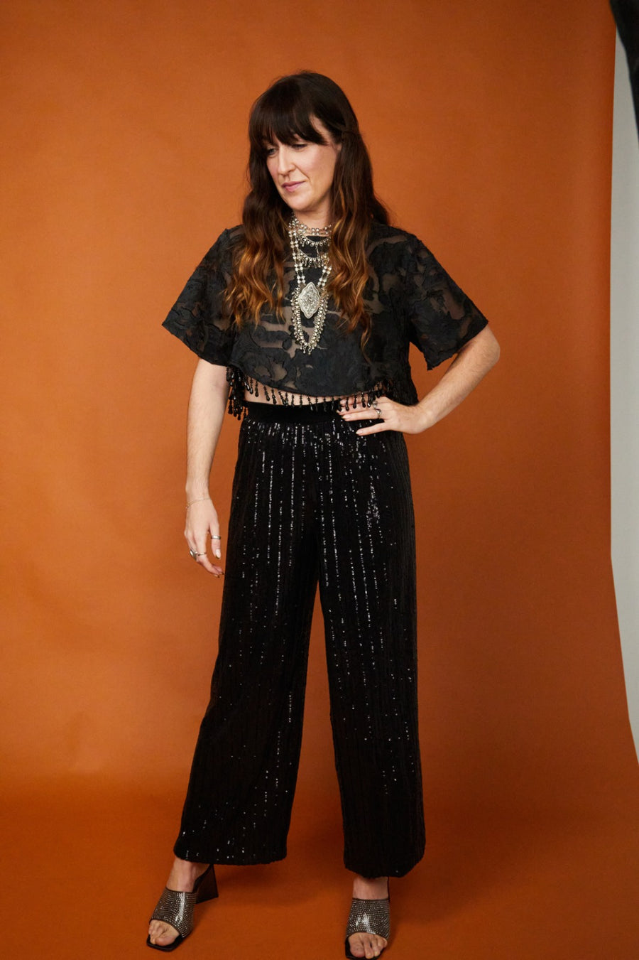 AMAHLE CROP LACE TOP