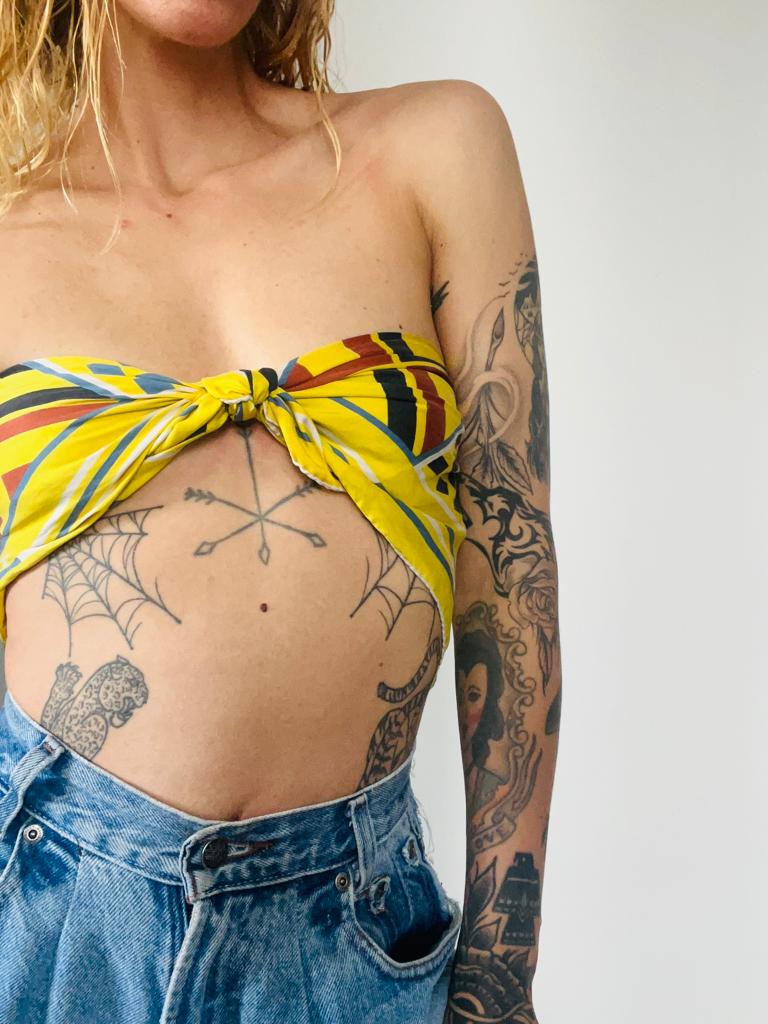 LANVIN PRINT SCARF TOP