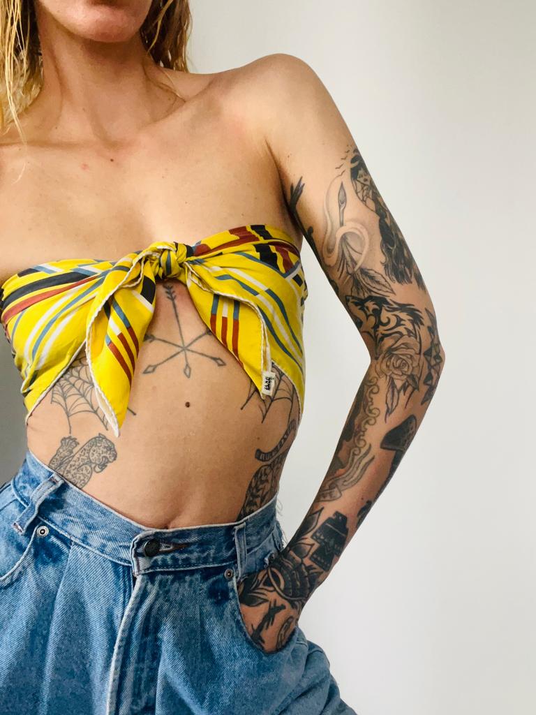 LANVIN PRINT SCARF TOP