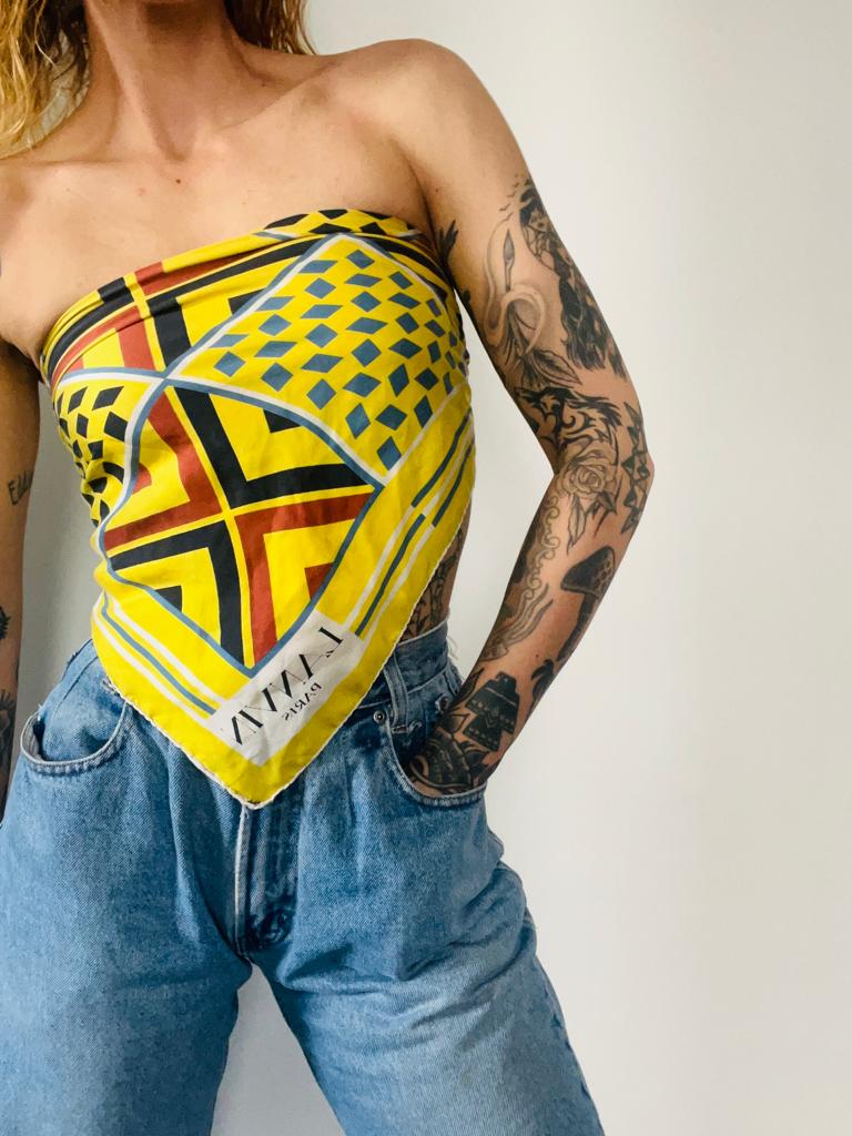 LANVIN PRINT SCARF TOP