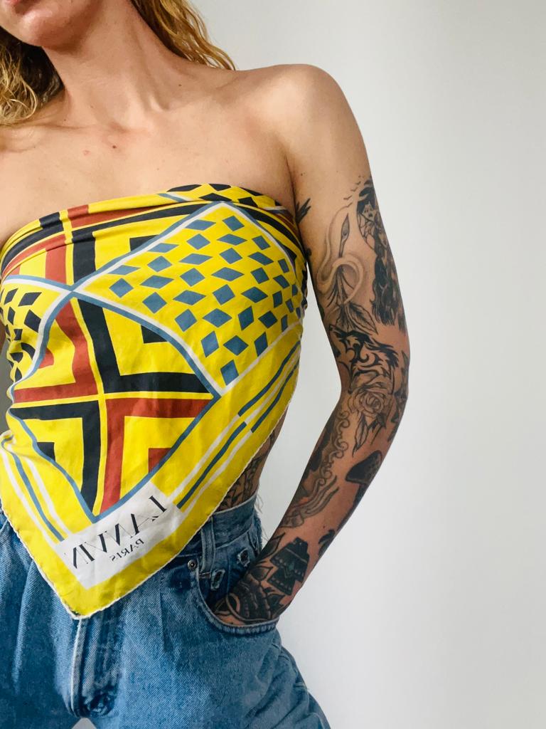 LANVIN PRINT SCARF TOP