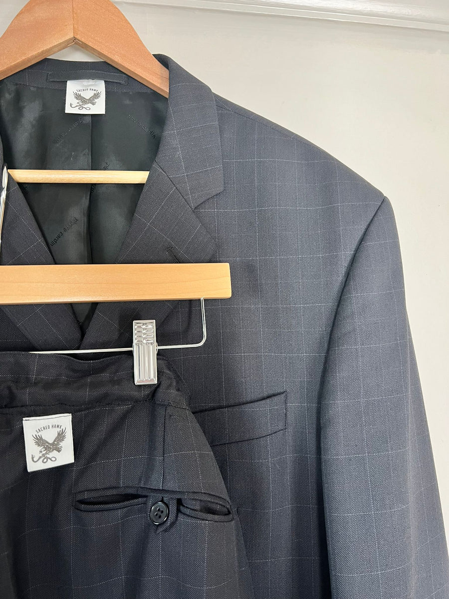 PIERRE CARDIN STONE COLD SUIT GREY CHECK